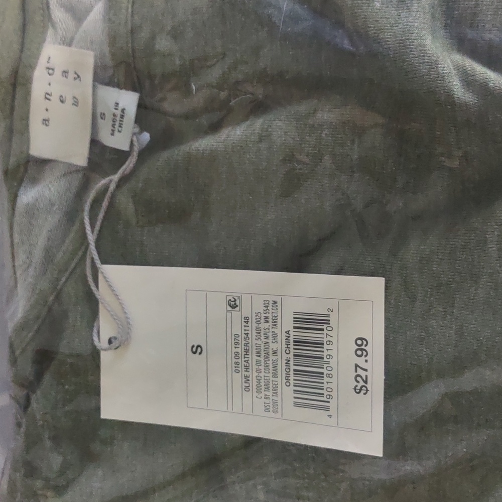 A New Day Women's Cinched Waist Cozy Dress, Olive Green, Size S - Picture 4 of 4
